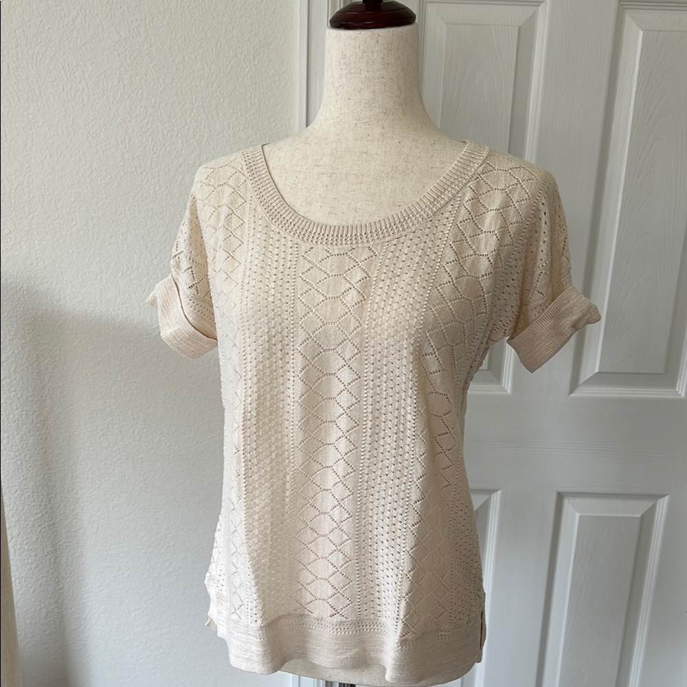 Lucky Brand Cream Knit Women's Top S